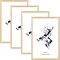 11x17 Wood Picture Frames Set of 4, Natural Solid Oak Wood Frame 11x17 for Poster and Wall Gallery, Wall Mount (4 pack, Oak)